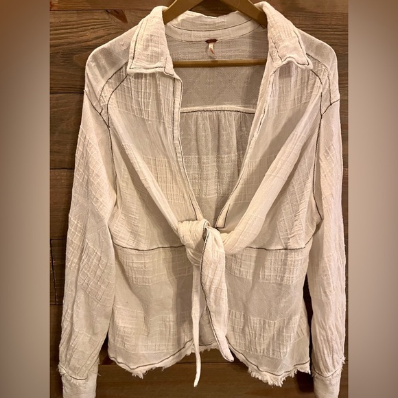 FREE PEOPLE GAUZE OVERSIZED - BLOUSE - Picture 1 of 10